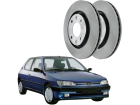 Disco de Freio Traseira HIPPER FREIOS para Peugeot 306 2.0 16V 1994 até 1999 266mm Ventilado
