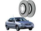 Disco de Freio Traseira HIPPER FREIOS para Citroen Xsara 1.8 8V 1.8 16V 1998 até 2003 266mm Ventilado