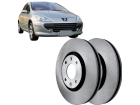Disco de Freio Dianteira HIPPER FREIOS para Peugeot 307 2.0 16V 2003 até 2012