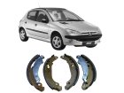 Lona Patim Sapata Freio com Lona Traseiro Peugeot 206 1998 até 2010 Sistema Bosch