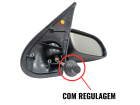 Espelho Retrovisor Direito Fiat Palio 4P 2004 até 2011 C/ Reg