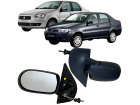 Espelho Retrovisor Esquerdo Siena 4P 2008 até 2012 Com Reg