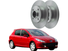 Disco de Freio Traseira HIPPER FREIOS para Peugeot 307 1.6 2.0 2001 até 2012