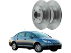 Disco de Freio Traseira HIPPER FREIOS para Citroen C4 1.6 2.0 2004 até 2014