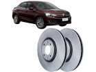 Disco de Freio Dianteira HIPPER FREIOS para Citroen C4 Lounge 1.6 16V 2014 até 2020