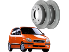 Disco de Freio Dianteira MDS para Hyundai Atos Prime 1999 até 2003 Sólido