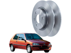 02 Disco Freio Dianteiro MDS Peugeot 106 1.0 1994 até 2001
