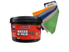 Massa Polir Radnaq 500g + 5 Panos Microfibra Sacaria Thomaz
