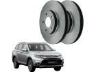 Disco de Freio Dianteira MDS para Mitsubishi Outlander 3.0 24V 2.0 2.2 2.4 16V MIVEC 2008 até 2018