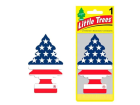 Odorizador de Ambiente Automotivo Little Trees Nº 1 Bandeira Americana