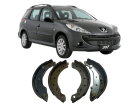 Lona Patim Sapata Freio com Lona Traseiro MAZZICAR Peugeot 207 SW 2009 até 2013 Sistema Lucas