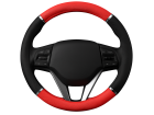 Capa de Volante Preta e Vermelha 38cm Massageadora Antiderrapante