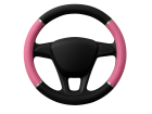 Capa De Volante 38cm Rosa/Preto Antiderrapante P/ Carros