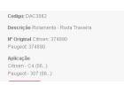 Rolamento Roda IRB Citroen C3 1.2 12V | 1.5 8V | 1.6 16V 2012 até 2020